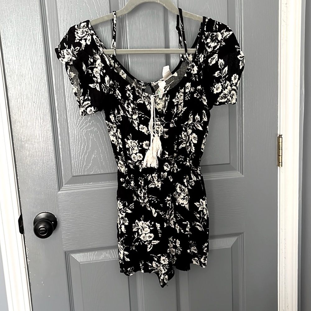 Black & white romper